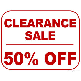 Clearance Sale - 50% off 