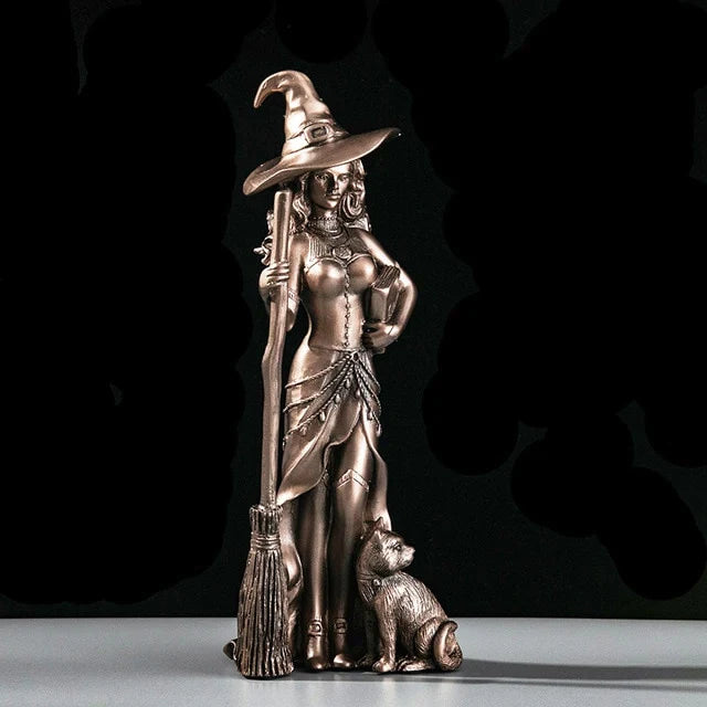 Bronze Witch Figurine