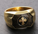 Trendy Gold Mens Ring