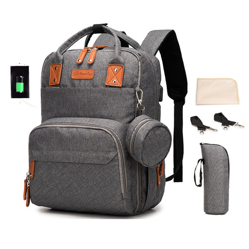 Nappy Bag Backpack - USB Charging