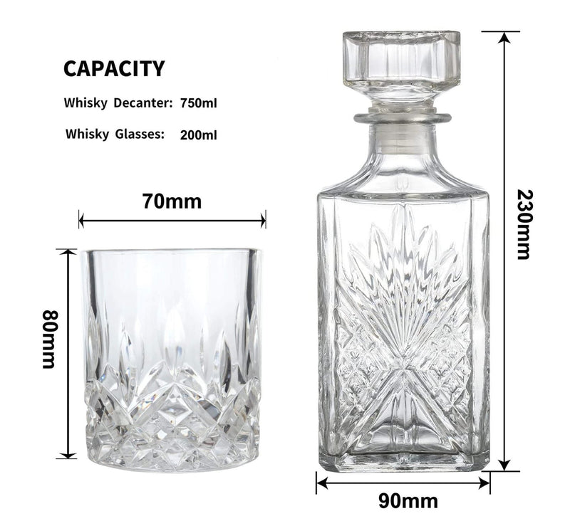 Whiskey Decanter And Glasses Set