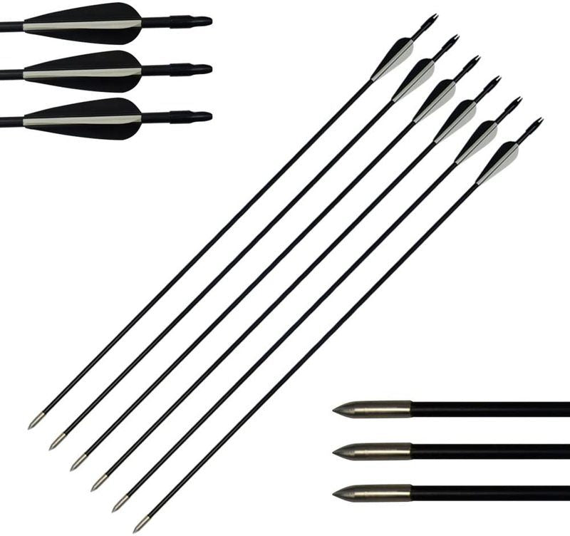 80cm Fiberglass Arrows - 6 Pack