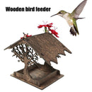 Hanging Wooden Bird Feeder