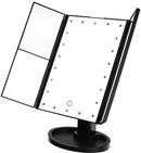 Trifold Makeup Mirror with LED Light - Magnifying Makeup Mirror