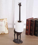 Cast Iron Giraffe Stand Tissue/Toilet Paper Holder