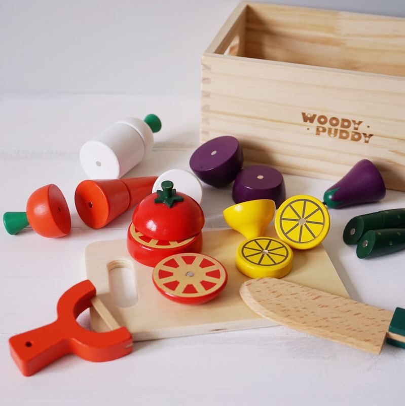 Wooden Pretend Playing Food