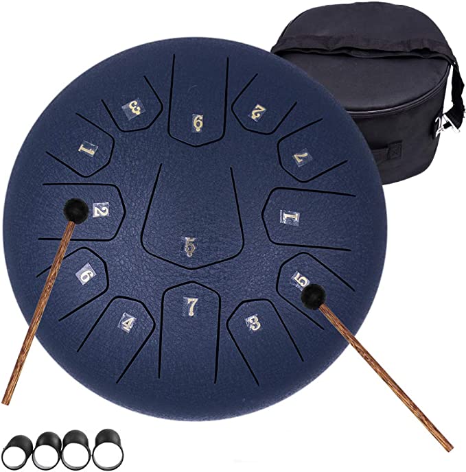 Beautiful Steel Tongue Hand Drum With Carry Bag And Drumsticks