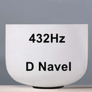 8" Note Chakra Frosted Quartz Crystal Singing Bowl Meditation + Rubber Sticker included - Nifti NZ