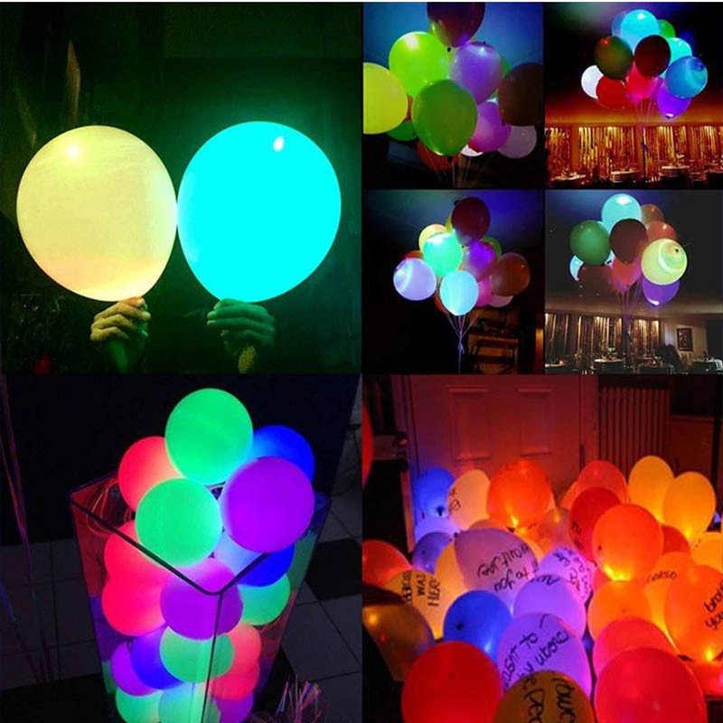 5Pcs LED Light Balloons - Latex 12" - Nifti NZ