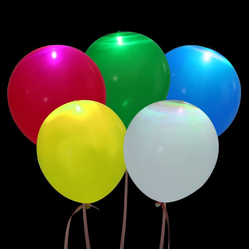 5Pcs LED Light Balloons - Latex 12" - Nifti NZ
