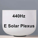 8" Note Chakra Frosted Quartz Crystal Singing Bowl Meditation + Rubber Sticker included - Nifti NZ