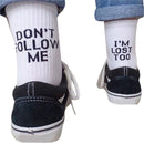 Funny Socks With Print - "Don't Follow Me - I'm Lost Too" - Nifti NZ
