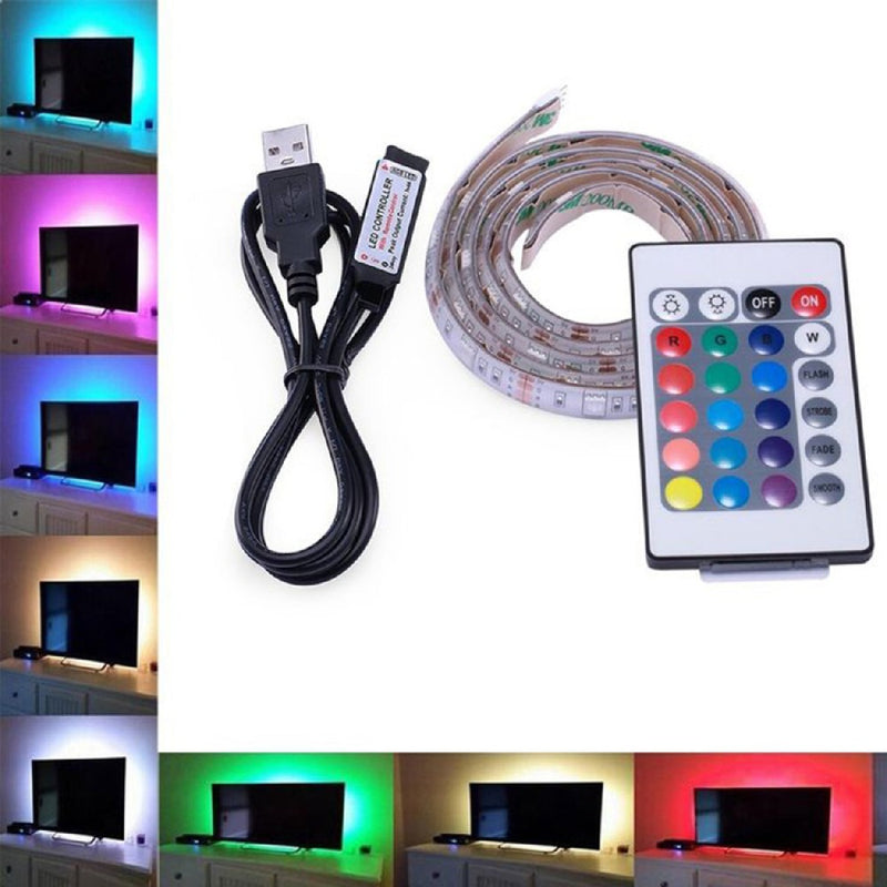 USB RGB/White LED Strip Lights - Remote Controlled