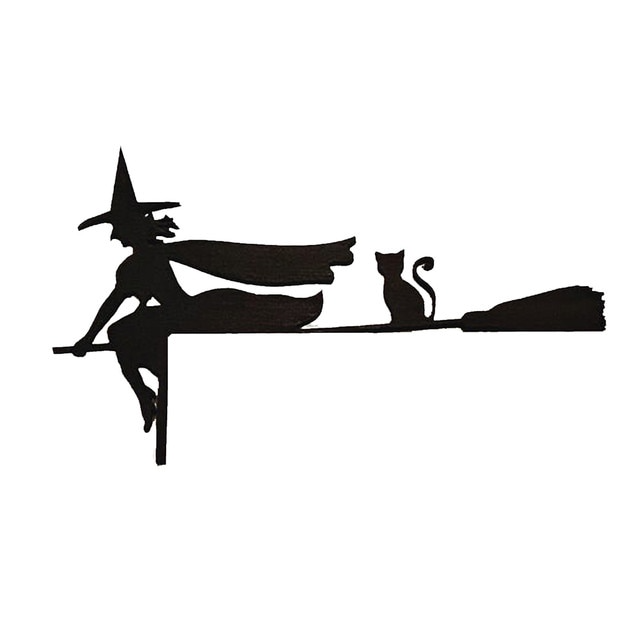 Wooden Silhouette Witch