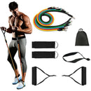 11pc Set of Resistance Bands - Elastic Bands Yoga equipment Pilates Workout - Nifti NZ