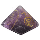 Usui Reiki Symbol Amethyst Crystal Pyramid - 2.5cm