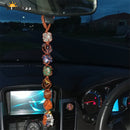Reiki Healing 7 Chakra Tumbled Gemstone Hanging - with Tassel