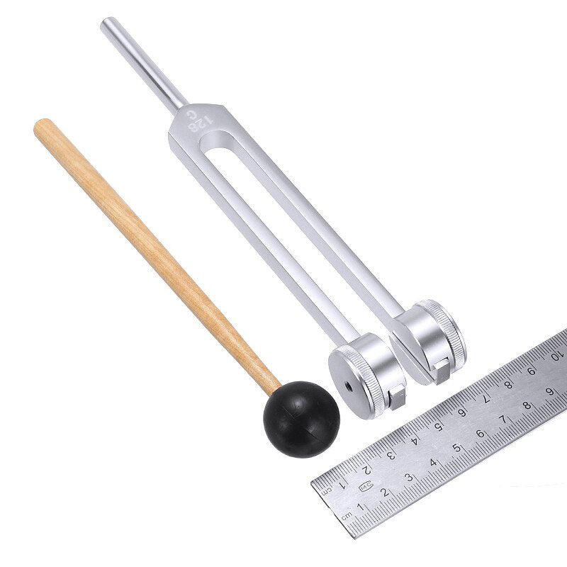 528Hz Aluminum Tuning Fork Set – Chakra Healing, Medical Diagnostic Tool With Hammer & Mallet