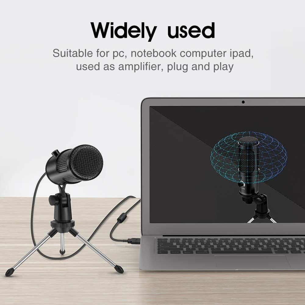 USB Condenser Microphone PC/Mac - with Tripod Stand