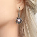 Bohemia Sun and Moon Earrings Silver