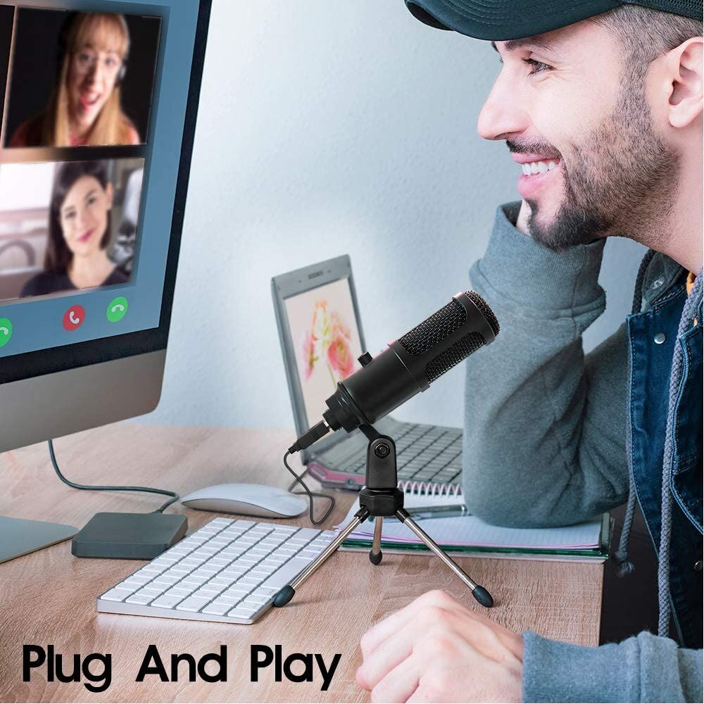 USB Condenser Microphone PC/Mac - with Tripod Stand