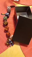 Reiki Healing 7 Chakra Tumbled Gemstone Hanging - with Tassel