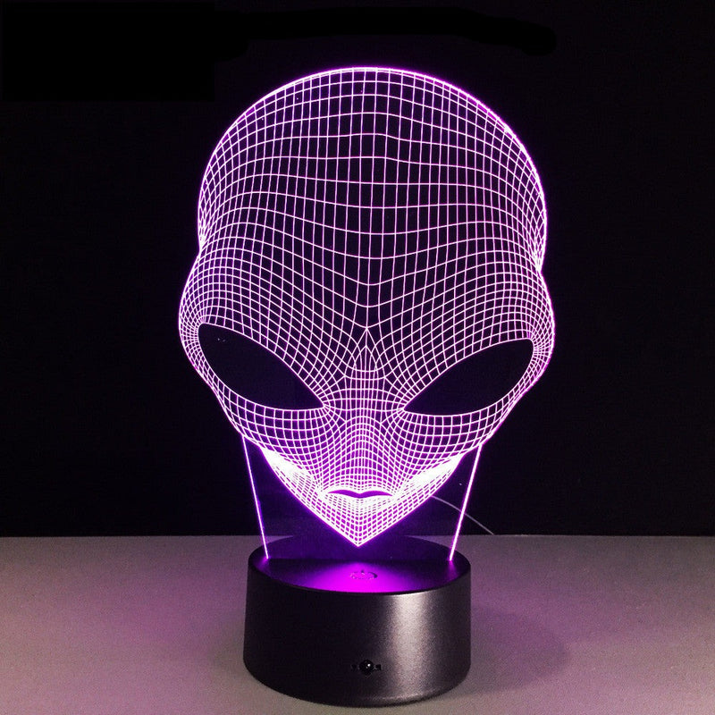 Alien Head 3D Hologram Lamp Night Light With Touch Switch - Nifti NZ