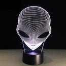 Alien Head 3D Hologram Lamp Night Light With Touch Switch - Nifti NZ