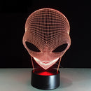 Alien Head 3D Hologram Lamp Night Light With Touch Switch - Nifti NZ