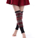 Over Knee Long Knit Leg Warmers - Chic Warm Striped Leggings